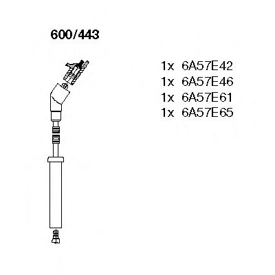 Комплект проводов зажигания BREMI 600/443