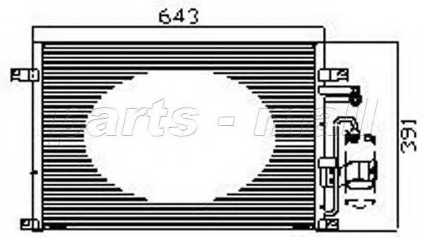 Радиатор кондиционера PARTS-MALL PXNCC-039