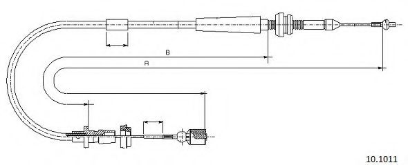 Тросик газа VAG 6N1721555A