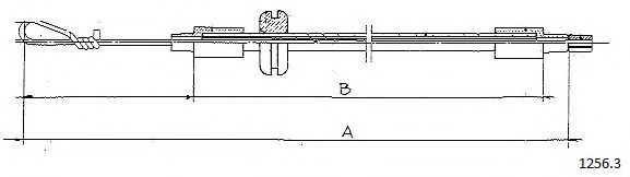 Трос замка капота cabor 1256.3