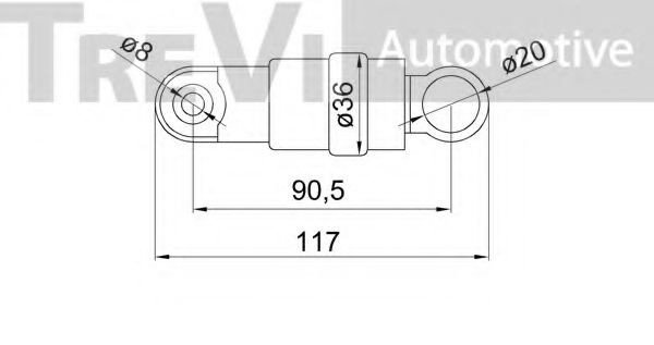Ролик натяжной ремня генератора treviautomotive TA1350