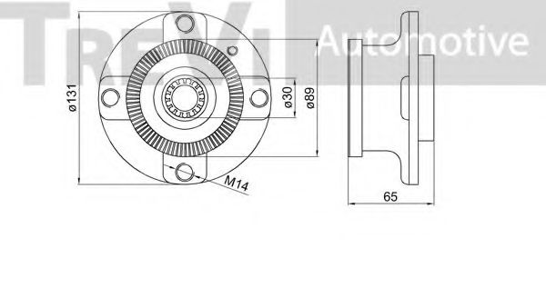 Подшипник ступицы treviautomotive WB1209