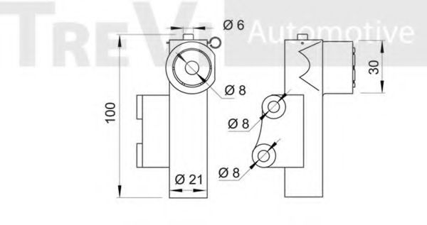 Успокоитель ремня ГРМ treviautomotive TD1563