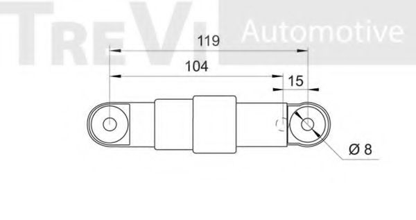 Амортизатор натяжителя ремня генератора treviautomotive TA1474