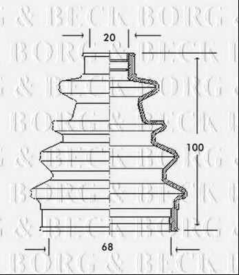 Пыльник шруса BORG & BECK BCB2040