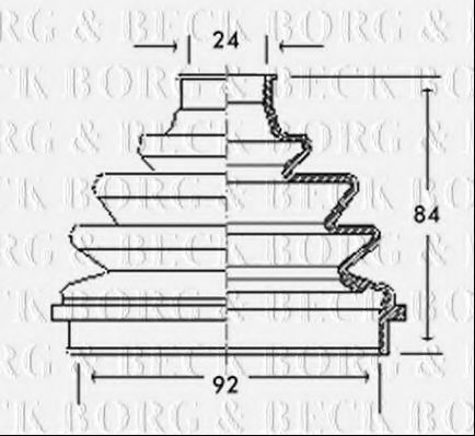 Пыльник шруса BORG & BECK BCB2138