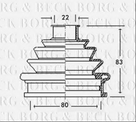 Пыльник шруса BORG & BECK BCB2239
