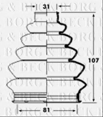 Пыльник шруса BORG & BECK BCB2357