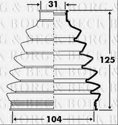 Пыльник шруса BORG & BECK BCB2395