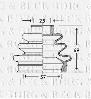 Пыльник шруса BORG & BECK BCB2774