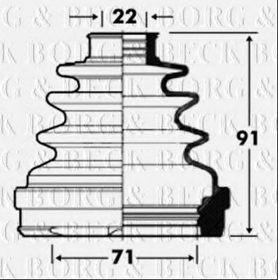 Пыльник шруса BORG & BECK BCB2853