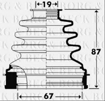 Пыльник шруса BORG & BECK BCB2901