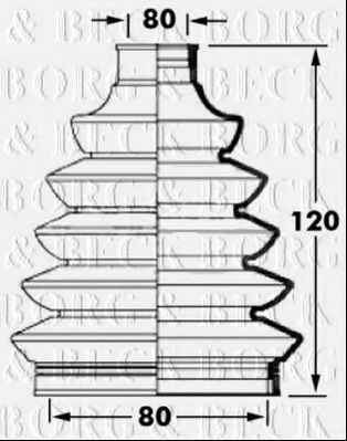 Пыльник шруса BORG & BECK BCB6029