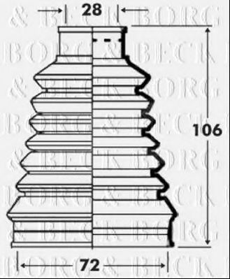 Пыльник шруса BORG & BECK BCB6072