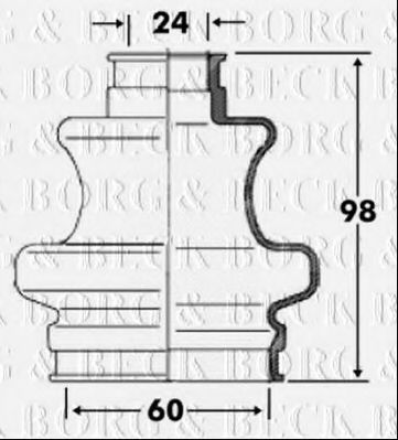 Пыльник шруса BORG & BECK BCB6094