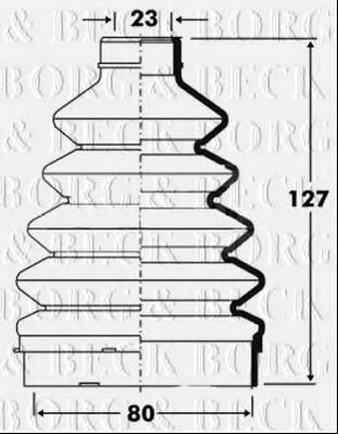 Пыльник шруса BORG & BECK BCB6099