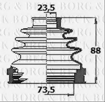Пыльник шруса BORG & BECK BCB6133