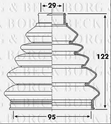 Пыльник шруса BORG & BECK BCB6139