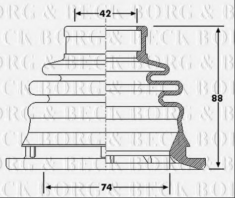 Пыльник шруса BORG & BECK BCB6197