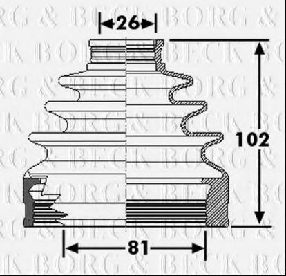 Пыльник шруса BORG & BECK BCB6267