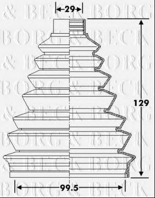 Пыльник шруса BORG & BECK BCB6278