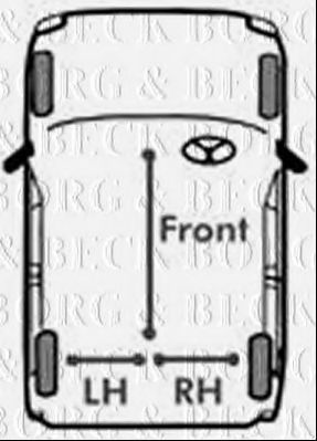 Трос ручного тормоза BORG & BECK BKB2169