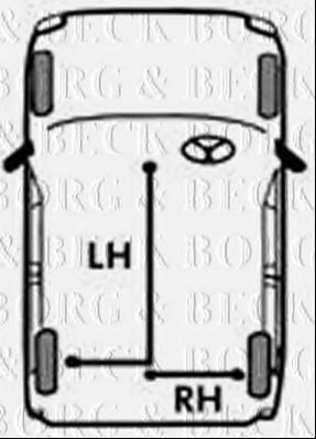 Трос ручного тормоза BORG & BECK BKB2273