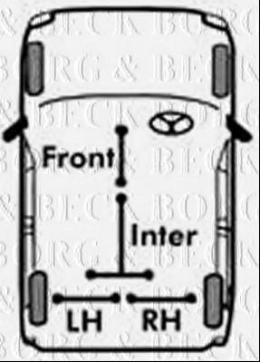 Трос ручного тормоза BORG & BECK BKB2347