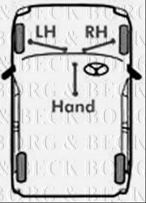 Трос ручного тормоза BORG & BECK BKB2396