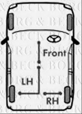 Трос ручного тормоза BORG & BECK BKB2857 Трос ручного тормоза BORG & BECK BKB2857