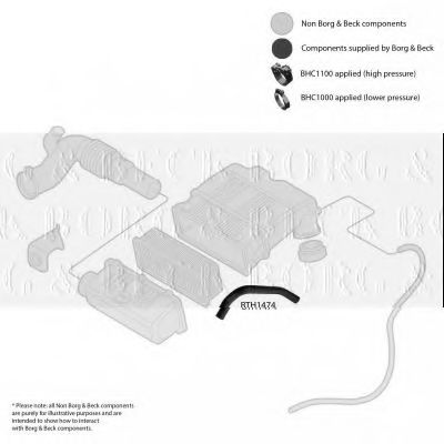 Патрубок наддува BORG & BECK BTH1474
