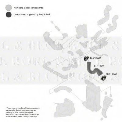 Патрубок наддува BORG & BECK BTH1109