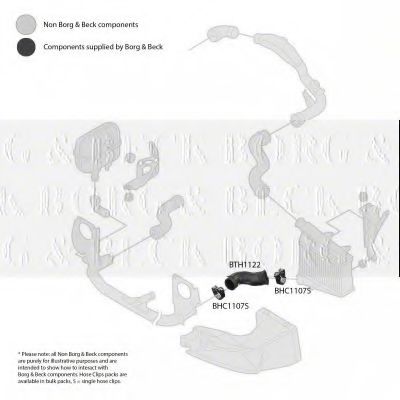 Патрубок наддува BORG & BECK BTH1122