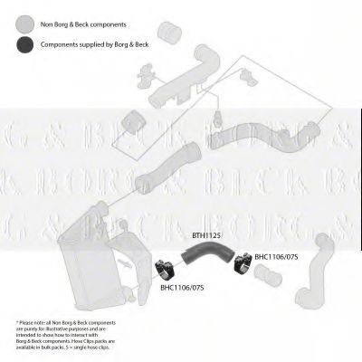 Патрубок наддува BORG & BECK BTH1125