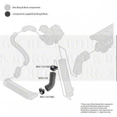 Патрубок наддува BORG & BECK BTH1193