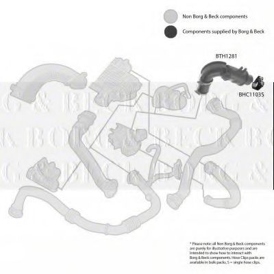 Патрубок наддува BORG & BECK BTH1281