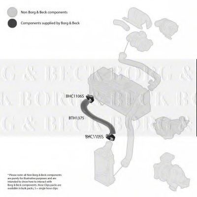 Патрубок наддува BORG & BECK BTH1375