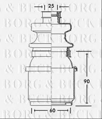 Пыльник шруса BORG & BECK BCB2307