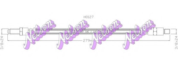 Тормозной шланг brovexnelson H0127