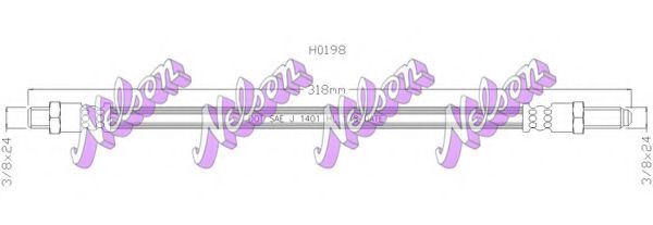 Тормозной шланг brovexnelson H0198