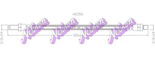 Тормозной шланг brovexnelson H0358