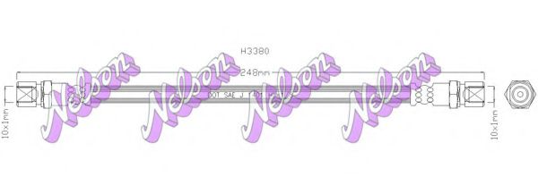Тормозной шланг brovexnelson H3380