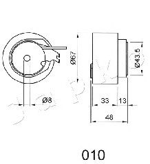 Натяжитель ремня ГРМ JAPKO 45010