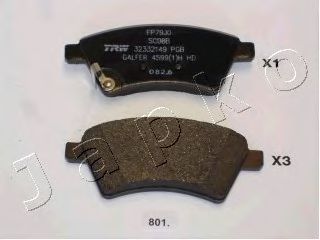 Тормозные колодки JAPKO 50801