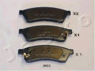 Тормозные колодки JAPKO 51W03