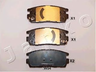 Тормозные колодки JAPKO 51W04