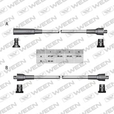 Комплект проводов зажигания ween 110-5023