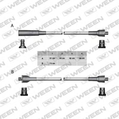 Комплект проводов зажигания ween 110-5213