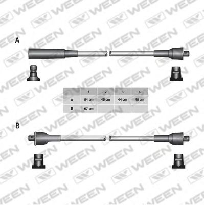 Комплект проводов зажигания ween 110-5413