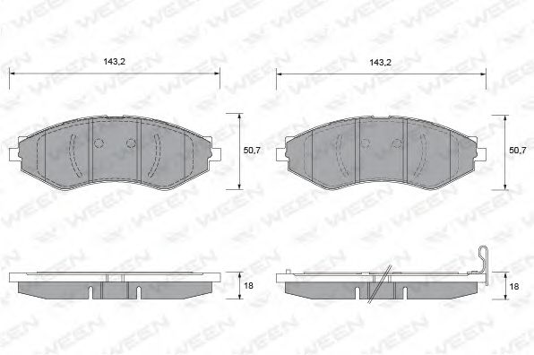 Тормозные колодки ween 151-1110